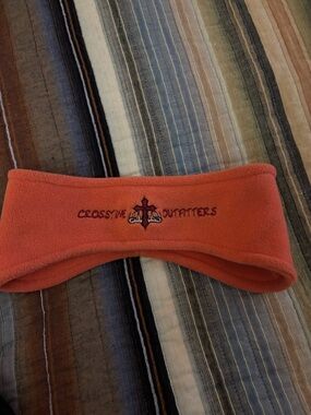 Women's Orange Fleece Headband